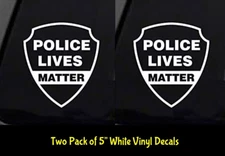 Police Lives Matter Signage Cafe Two PK 5" Vinyl Graphic Decal Car Truck Windows