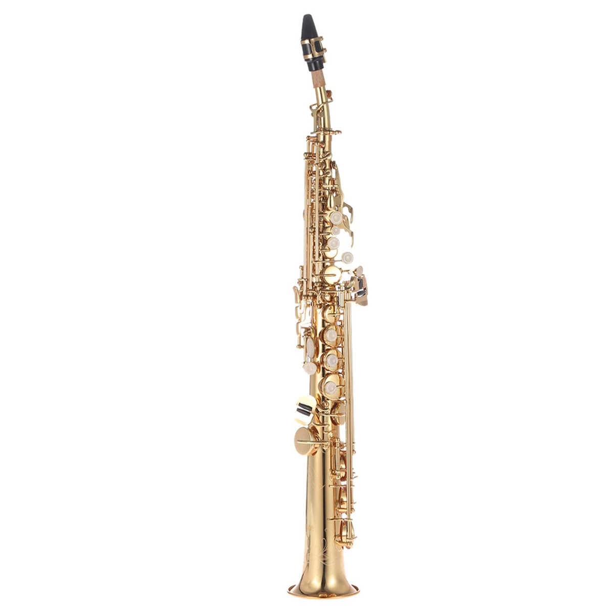 Brass Straight Soprano Saxophone Bb B Flat Sax Woodwind Instrument