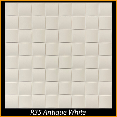 Decorative Styrofoam Glue Up Ceiling Tiles 20x20 R35 Antique White Pack of 8