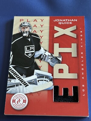 2013-14 Totally Certified Epix Memorabilia Red Play Jonathan Quick #E-JQ