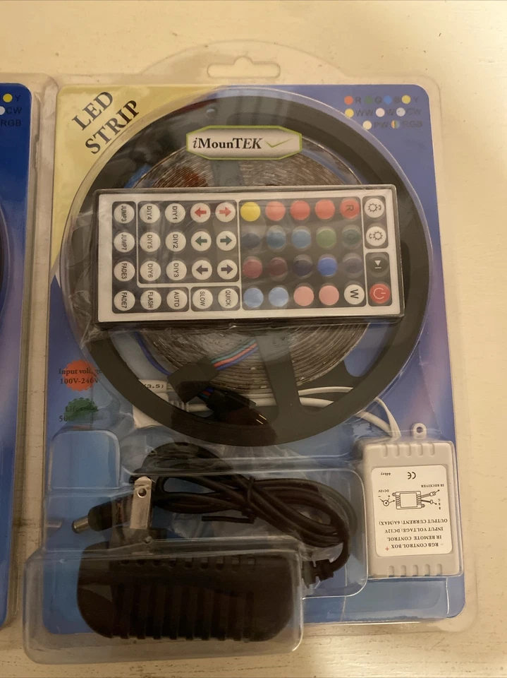 16.5ft/5M Remote Control RGB LED Strip Light 20 Colors Indoor Set Of 2 - Image 3 of 4