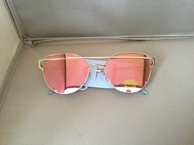 Browbar CatEye Wire Frame Sunglasses, Pink Mirrored lens, from Claire s 