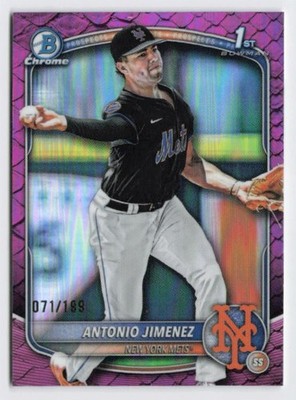 2025 Antonio Jimenez 1st Bowman Chrome Draft Reptilian Refractor /199 #BDC-56