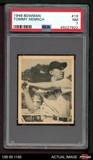 1948 Bowman #19 Tommy Henrich Yankees RC PSA 7 - NM