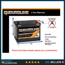 Battery fits ACURA VIGOR MDX NSX 2.5 3.0 3.2 3.5 90 to 05 068 630A 75Ah Quality