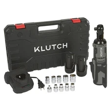 Klutch 3/8in. Ratchet Wrench Kit, 12V, Cordless, Lightweight, Ergonomic, 2.0Ah