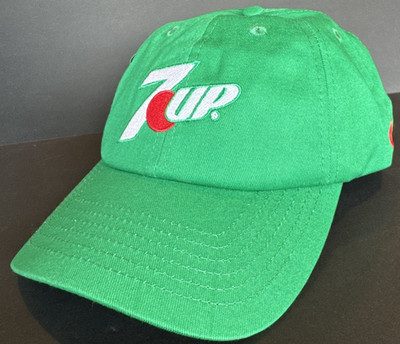 7UP Logo Hat Green ODD Headwear-Strapback Hat/Cap Soda Brand-Adjustable-NWT