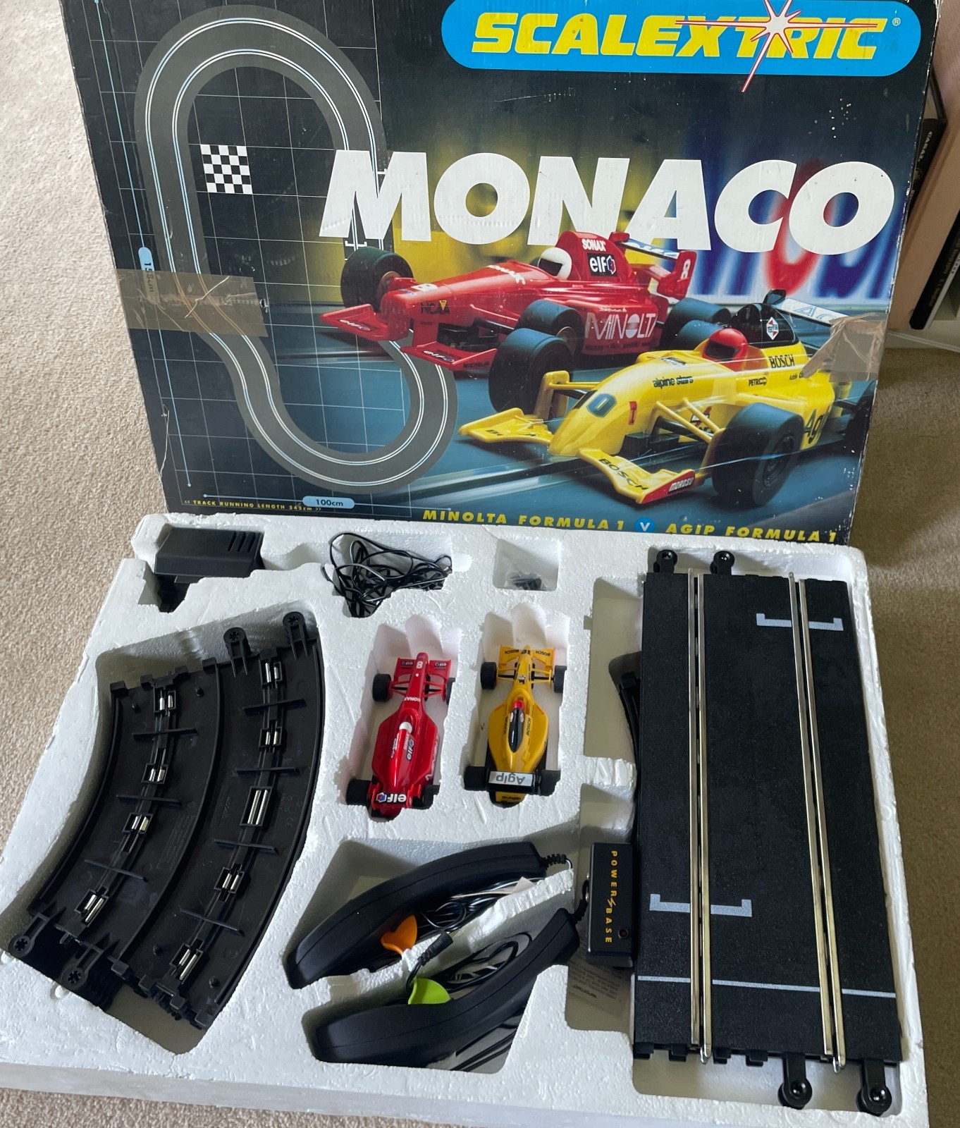 Scalextric Monaco 1992 限定版 2台セット 1/32 Scalextric 2971A limited edition Monaco 1992 2 car racing set, 569