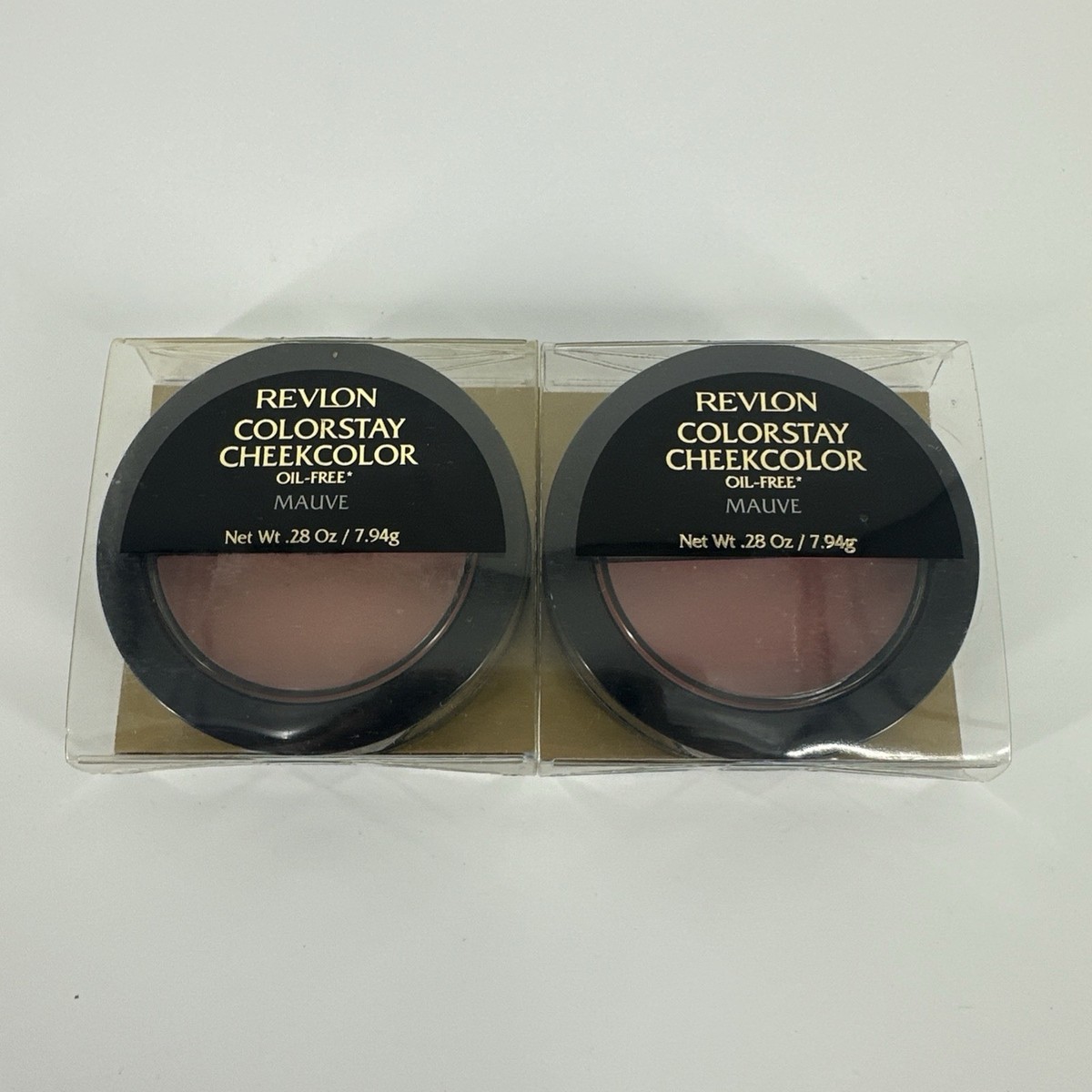 2 PACK Revlon Colorstay Cheekcolor MAUVE Shade Oil-Free Blush 0.28
