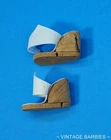 Vintage Barbie Doll Winter Holiday / Resort Set Wedge Heels Shoes ~ 1960's