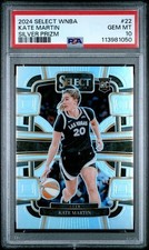 2024 PANINI SELECT WNBA KATE MARTIN #22 SILVER PRIZM PSA 10