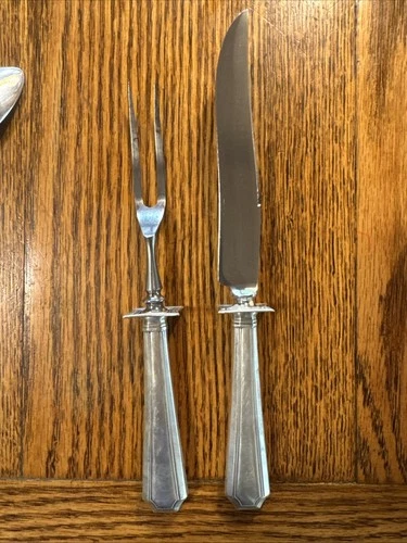 Fairfax by Durgin-Gorham Sterling Silver Steak Carving Set 2pc HHWS 10" Antique