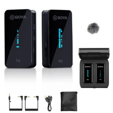 Wireless Lavalier Microphone, by-XM6 K1 2.4G Compact Professional Lapel Mic w...