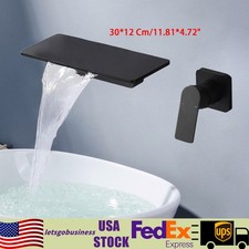 Waterfall Spout Bathroom Sink Faucet Basin Single Handle Vessel Mixer Tap USA