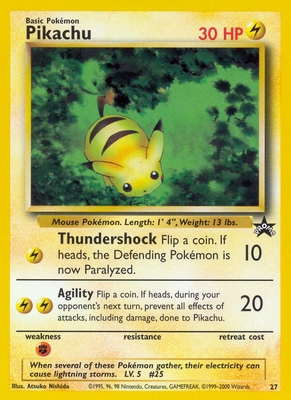 Pikachu (27) [Wizards of the Coast: Black Star Promos] Heavily