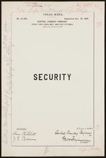 Central Foundry Company Security brand Pipes, Pipe Couplings, Pipe Fittings