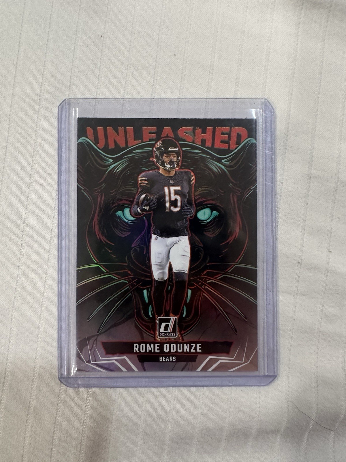 2025 Donruss Football Rome Odunze Bears UNLEASHED #1 SSP Case Hit