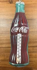 Vintage 1950s Coca Cola Bottle Thermometer 17" Metal Sign Tin Litho Patina