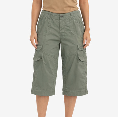 Kuhl Kontra Roll-Up Shorts Womens 12 Adjustable Lightweight Quick Dry Sage Green