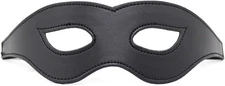 Black Leather Costume Eye mask Masquerade Mask for Halloween, Carnival Prom... 