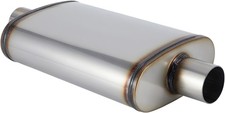 Exhaust Muffler Universal 409 Stainless 2.5 Inletoutlet Overall Length 20