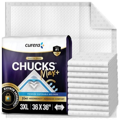Chucks  MAX+ Hospital Bed Pads Disposable Adult 36 x 36 Incontinence Pads - XXX