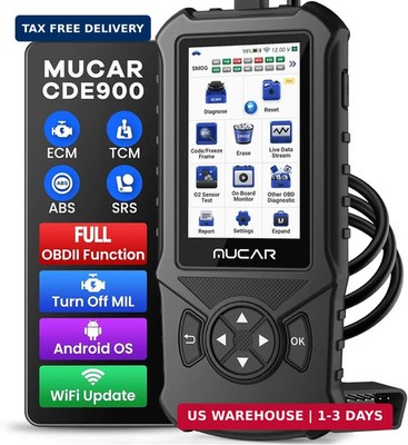 MUCAR CDE900 OBD2 Scanner, ABS,SRS,TCM,ECM System Car Code Reader Diagnostic Sca