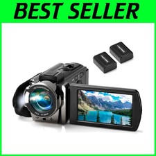 Portable Full HD Camcorder 16X Zoom 2 Batteries