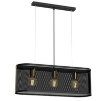 HäNgeleuchte E27 Metall Schwarz Gold 3 Flammig Pendelleuchte Esstisch Esszimmer