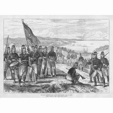 RUSSO-TURKISH WAR Zeibeks Camp at Constantinople - Antique Print 1877