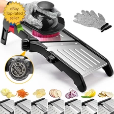 Mandoline Food Slicer for Kitchen, Adjustable Stainless Steel Mandoline Vegetabl