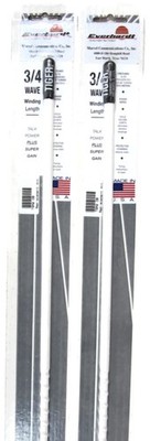 2 Lot Everhardt TSM2-W CB Fiberglass 2 ft Antenna  Super Flex  3/4 Wave - White