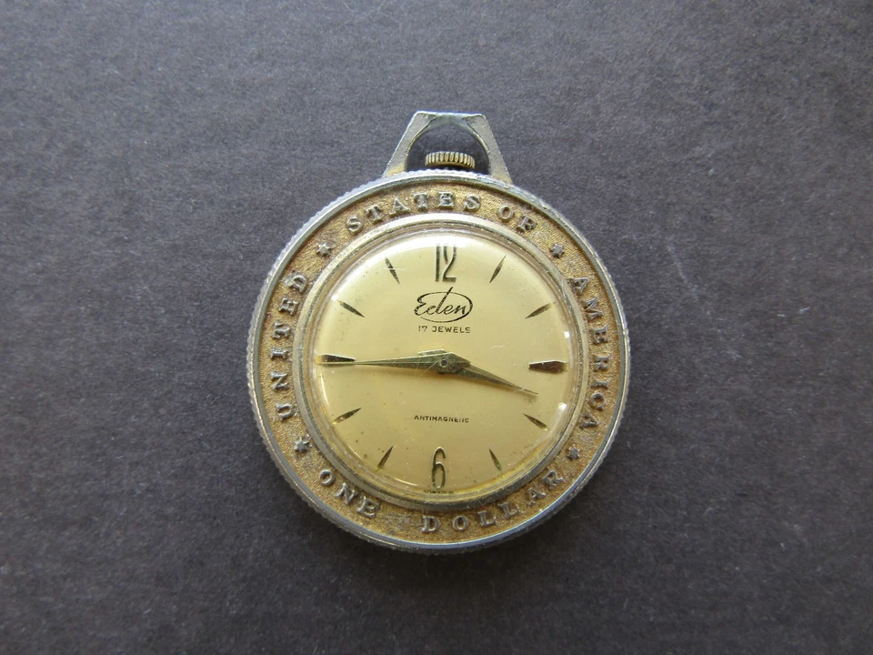 COIN - USA 1825 $1 WITH WATCH FACE TO REVERSE - FULLY WORKING - Image 2 of 2