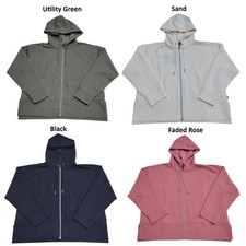 DKNY Women's Tech Pockets Full-Zip Soft Ottoman Hooded Jacket