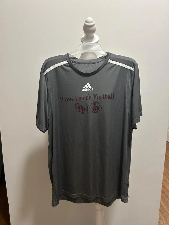 Men's Adidas Dri Fit Saint Peters Football T-shirt Sz Lg Gray Casual Athletic - Image 4 of 4