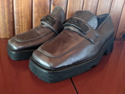 ARMANDO POLLINI LEATHER UPPER&LINING PLATFORMS SHOES S36 MADE IN ITALY COMFY NEW