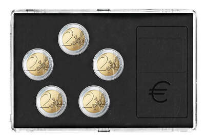 Acrylmünz Vitrine 2Euro Gedenkmünzen präsentieren,schutz Numismatik Zubehör Euro