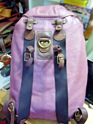 Vintage Auth Paul Smith old Leather Backpack Rucksack large  display picture 1