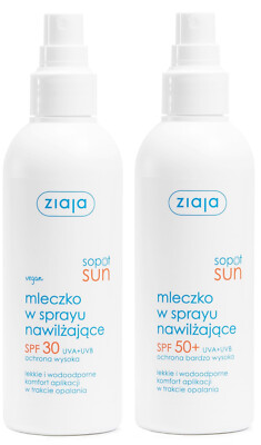 ZIAJA SOPOT SUN MOISTURIZING SUNSCREEN LOTION SPRAY UVA+UVB  SPF30 / SF50+