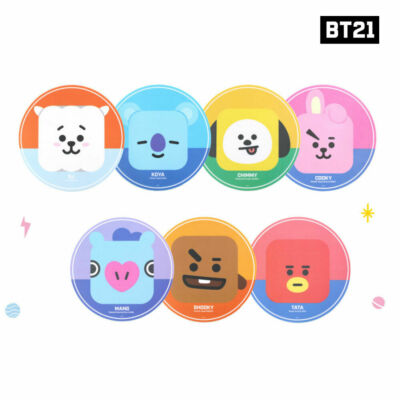 BTS BT21 Official Authentic Goods PVC Mouse Pad 210 x 210 x 2 mm By Royche