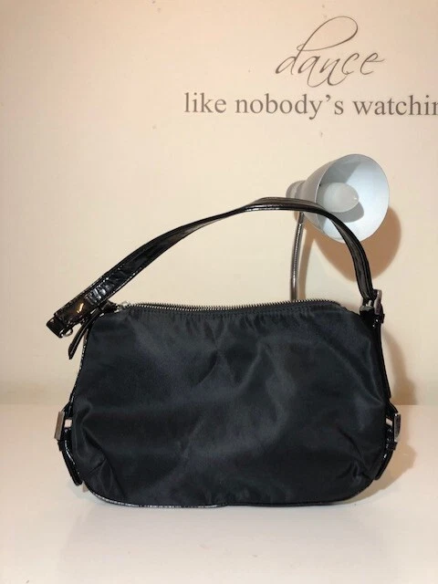 John Lewis Women Black Nylon Shoulder Ebony Bag! New! Only £29.90!