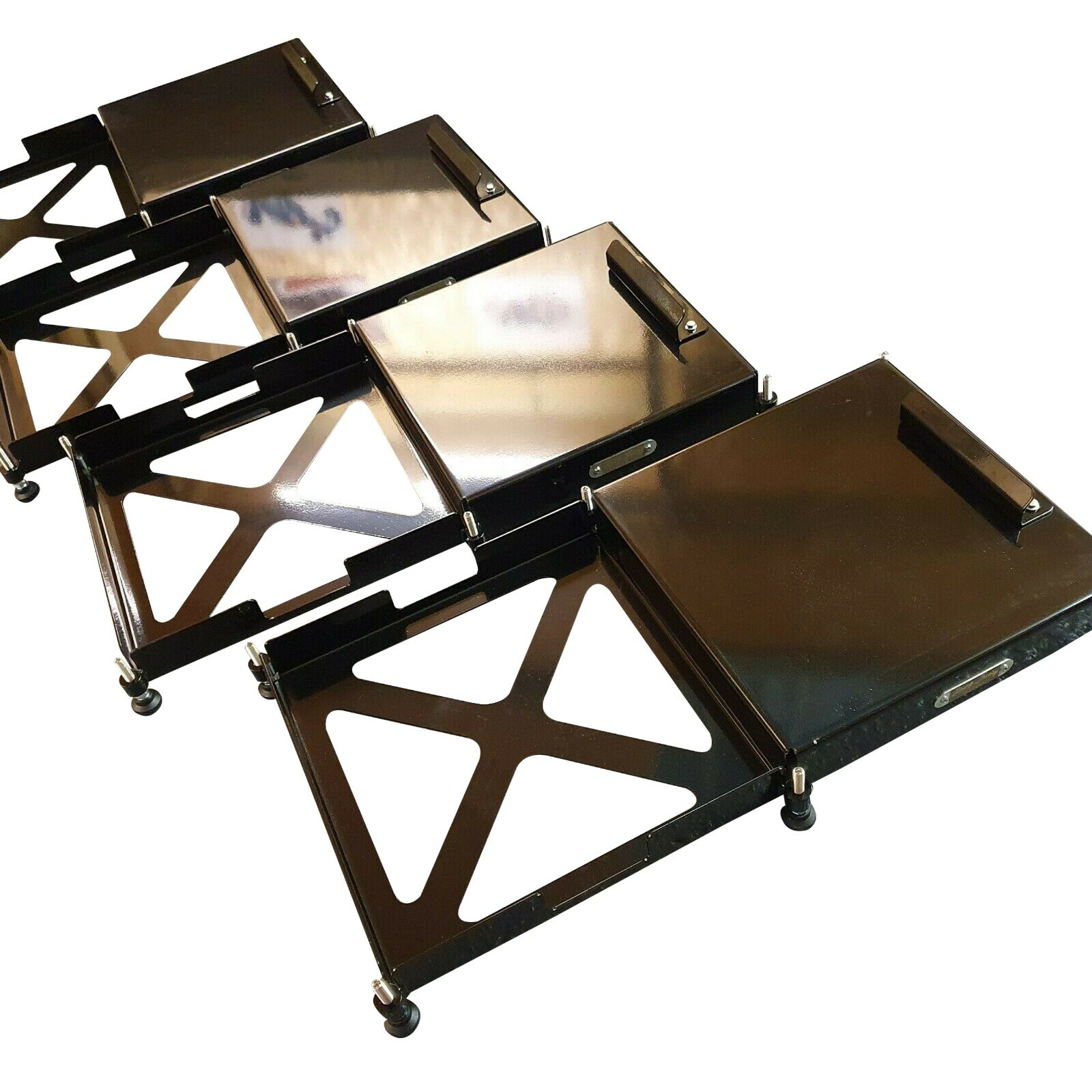 Corner Weight Scale Pad Levellers With Roll Off Platforms, Suits Intercomp