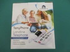 Landline Telephone Terryphone TP-03 White with Large Numbers New in Box