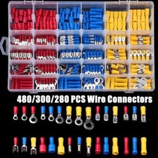 480/300/280PCS ASSORTED INSULATED ELECTRICAL WIRE TERMINAL CRIMP CONNECTOR SET