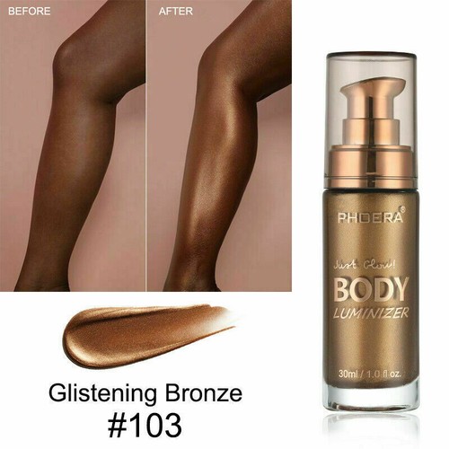 PHOERA BODY LUMINIZER BRONZER TAN GLOSS MAKEUP FACE SHIMMER MOISTURIZE UK - Picture 6 of 6