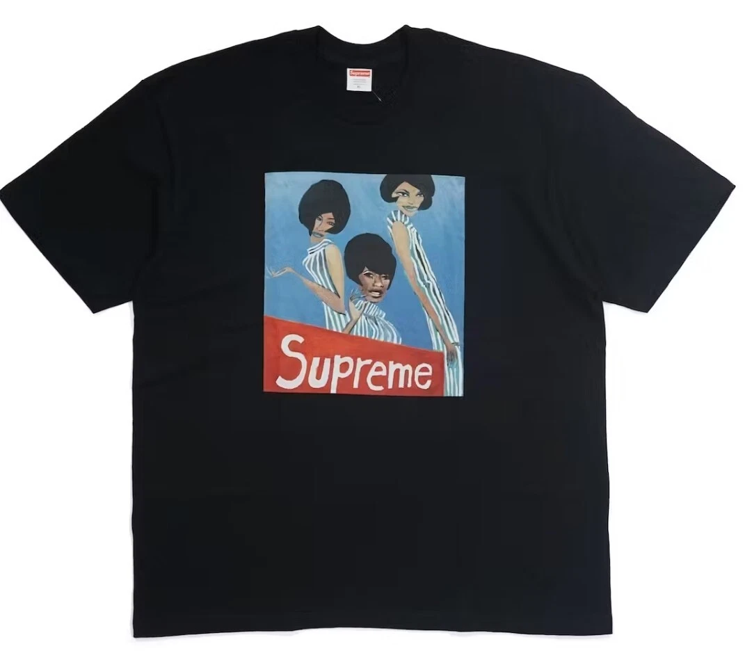 T shirt à manches courtes Supreme Group neuf en coton noir SS18 Med. Rare ! Tout neuf