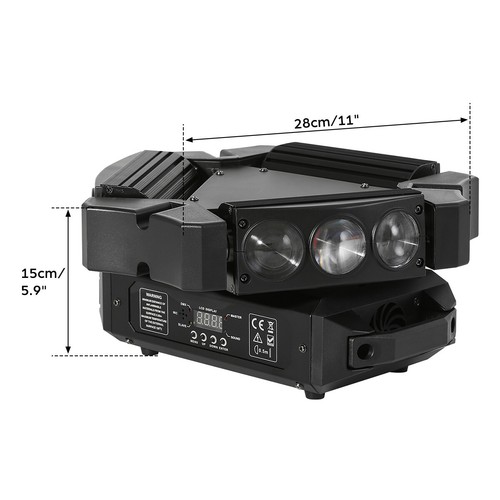 60W Spider Moving Head Light 9 RGB LED DMX DJ Stage Party Moving Beam Lighting - Picture 8 of 10