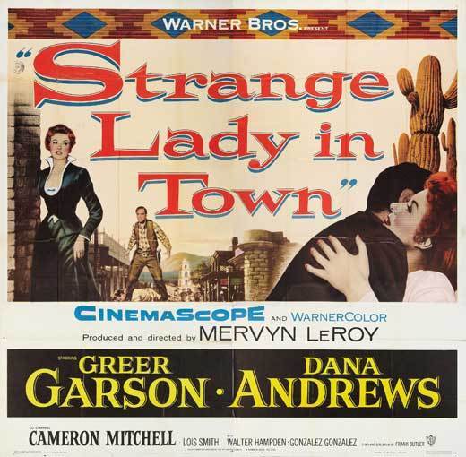 STRANGE LADY IN TOWN Movie POSTER 14x36 Insert Greer Garson Dana