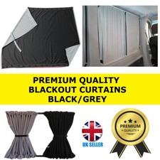 VW VOLKSWAGEN T5 T6 CURTAINS BLACK / GREY BLACKOUT CHOOSE DIFFERENT VARIATIONS