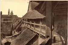 Old postcard postcard Rothenburg - part of the wall b. Siebersturm GERMANY (944194)